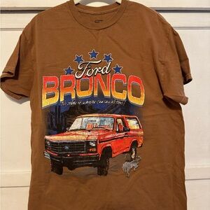 Ford Brown Short Sleeve Tee with Vintage Design